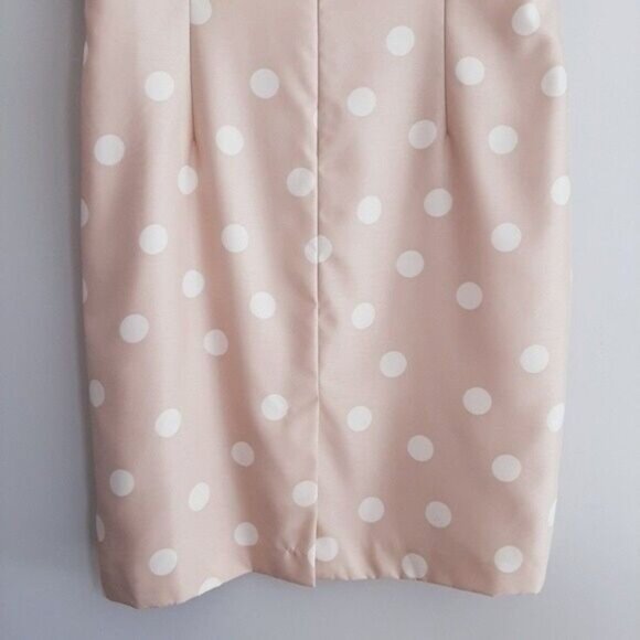 JACQUES VERT \ Sheath Mini Dress Polka-dot Pink & White Sz 20 - Picture 8 of 10